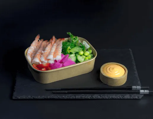 Bowl with Tiger Prawns